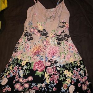 pink flowered romper